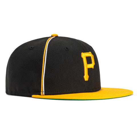 New Era 59Fifty Black Soutache Pittsburgh Pirates Hat - Black, Gold