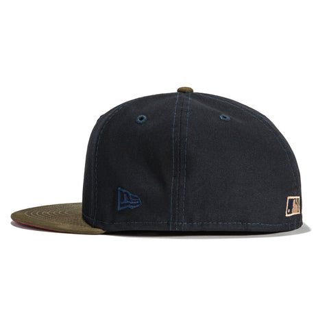 New Era 59Fifty Fall Tones Oakland Athletics 30th Anniversary Patch Hat - Navy, Olive