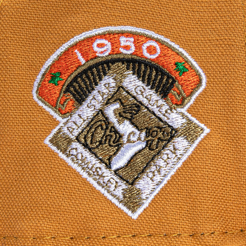 New Era 59Fifty Turkey Bowl Chicago White Sox 1950 All Star Game Patch Hat - Khaki, Orange