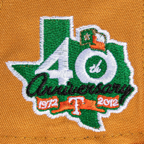 New Era 59Fifty Turkey Bowl Texas Rangers 40th Anniversary Patch Hat - Khaki, Orange