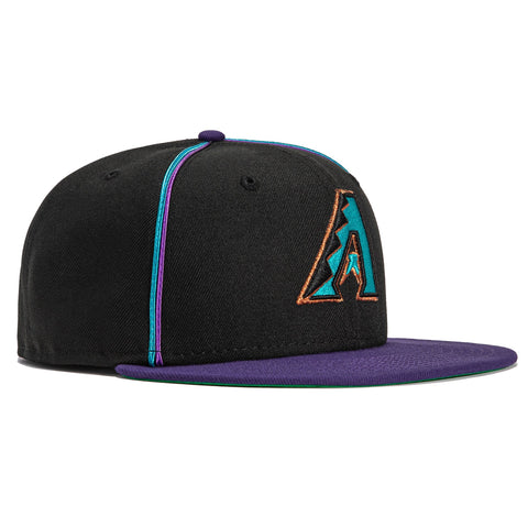New Era 59Fifty Black Soutache Arizona Diamondbacks Hat - Black, Purple