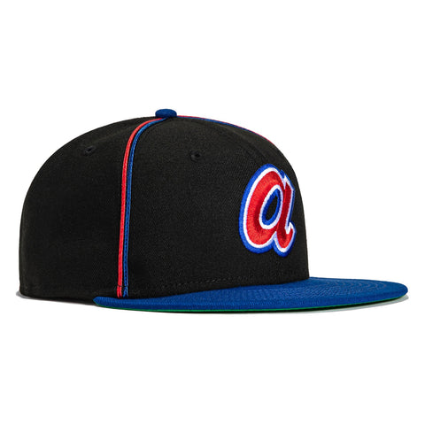 New Era 59Fifty Black Soutache Atlanta Braves Hat - Black, Royal