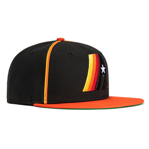 New Era 59Fifty Black Soutache Houston Astros Hat - Black, Orange