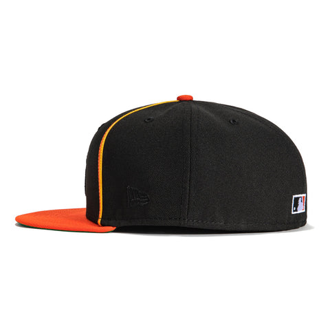 New Era 59Fifty Black Soutache Houston Astros Hat - Black, Orange