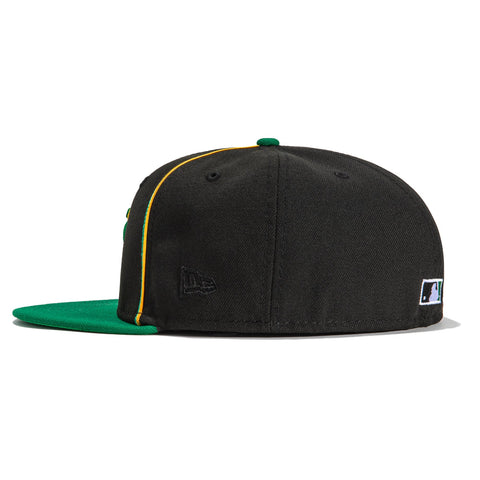 New Era 59Fifty Black Soutache Oakland Athletics Hat - Black, Green