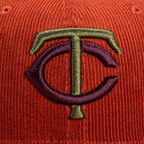 New Era 59Fifty Cord Dream Minnesota Twins 1987 World Series Patch Hat - Burnt Orange