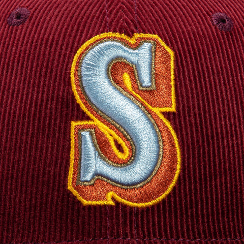 New Era 59Fifty Cord Dream Seattle Mariners 2001 All Star Game Patch Hat- Maroon