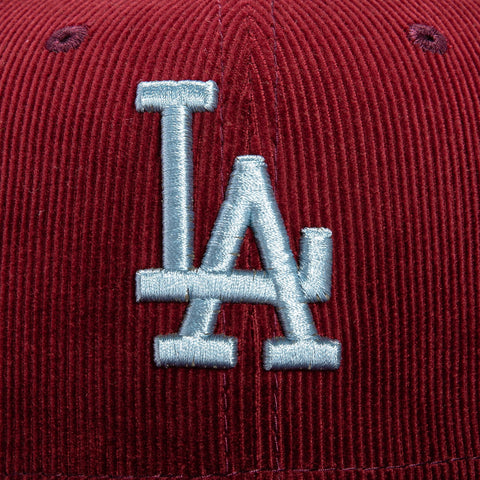 New Era 59Fifty Cord Dream Los Angeles Dodgers 50th Anniversary Stadium Patch Hat- Maroon