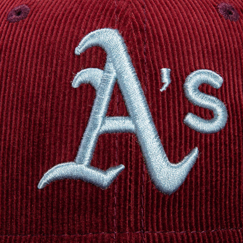New Era 59Fifty Cord Dream Oakland Athletics 40th Anniversary Patch Hat- Maroon