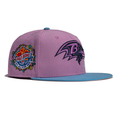 New Era 59Fifty Jae Tips Forever Baltimore Ravens 2000 Pro Bowl Hat - Lavender, Light Blue