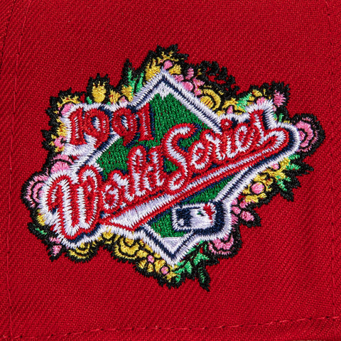 New Era 59Fifty Jae Tips Forever Minnesota Twins 1991 World Series Patch Hat- Red, Pink