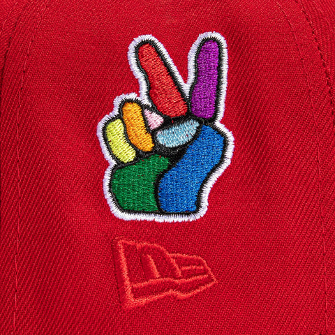 New Era 59Fifty Jae Tips Forever Miami Marlins 1997 World Series Patch Hat- Red, Pink
