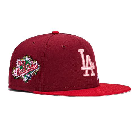 New Era 59Fifty Jae Tips Forever Los Angeles Dodgers 1988 World Series Patch Hat- Cardinal, Red