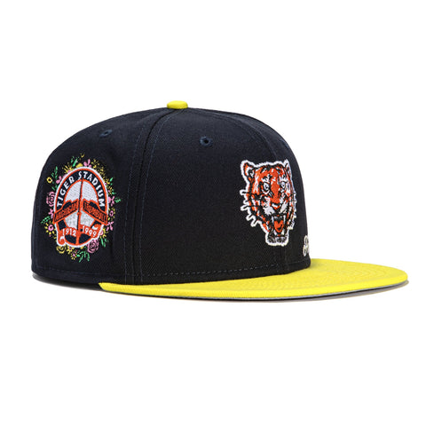 New Era 59Fifty Jae Tips Forever Detroit Tigers Stadium Patch Hat- Navy, Yellow