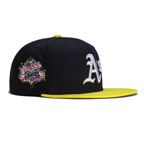 New Era 59Fifty Jae Tips Forever Oakland Athletics Battle of the Bay Patch Hat- Navy, Yellow