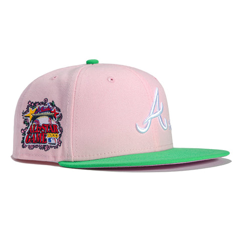 New Era 59Fifty Jae Tips Forever Atlanta Braves 2000 All Star Game Patch Hat - Pink, Lime Green