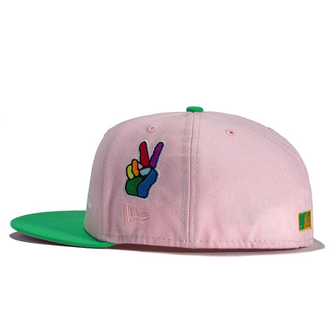 New Era 59Fifty Jae Tips Forever Texas Rangers 1995 All Star Game Patch Hat- Pink, Lime Green