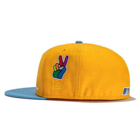 New Era 59Fifty Jae Tips Forever Houston Astros 45th Anniversary Patch Hat- Gold, Light Blue