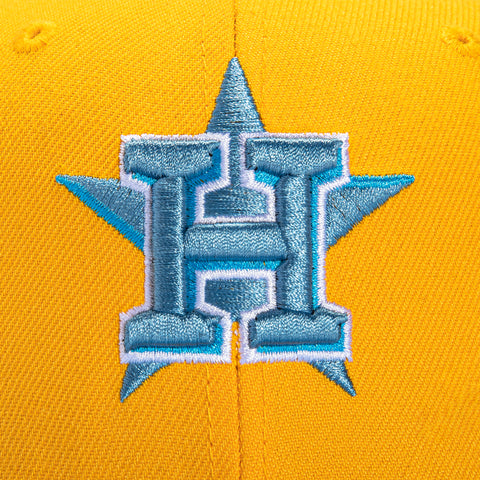 New Era 59Fifty Jae Tips Forever Houston Astros 45th Anniversary Patch Hat- Gold, Light Blue