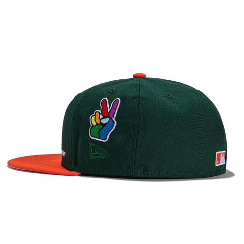 New Era 59Fifty Jae Tips Forever Miami Marlins 1997 World Series Patch Hat- Green, Orange