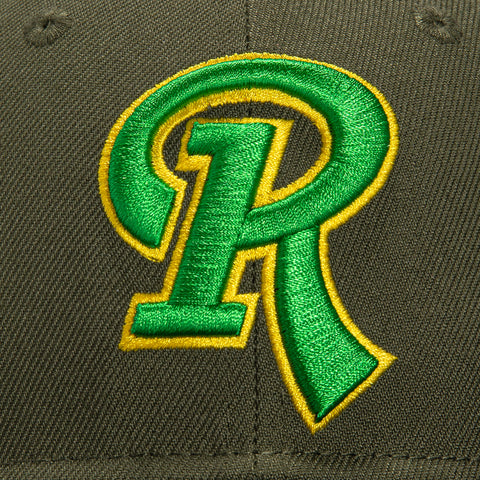 New Era 59Fifty X-Pack Rochester Red Wings International League Patch Hat - Olive, Kelly Green, Gold