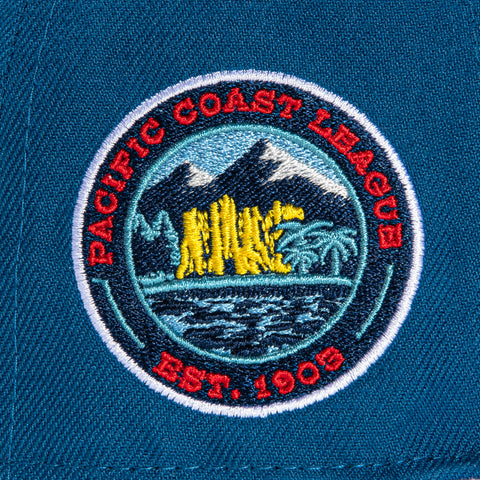 New Era 59Fifty X-Pack Tacoma Familia Pacific Coast League Patch Hat - Indigo, White, Red