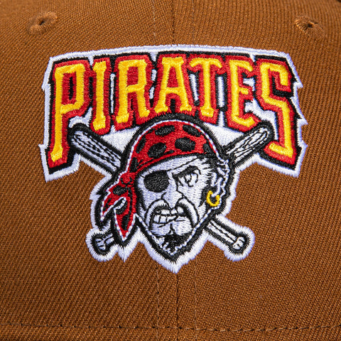 New Era 59Fifty Earthtone Pittsburgh Pirates Three Rivers Stadium Patch Logo Hat - Khaki, Olive
