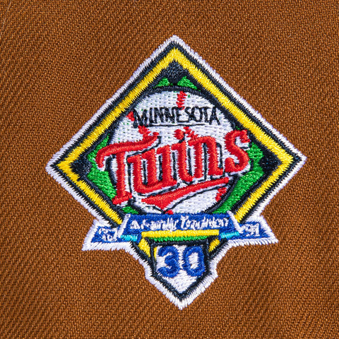 New Era 59Fifty Earthtone Minnesota Twins 30th Anniversary Patch M Hat - Khaki, Olive