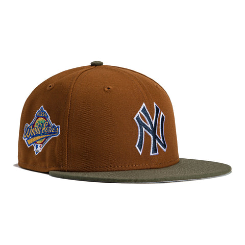 New Era 59Fifty Earthtone New York Yankees 1996 World Series Patch Hat - Khaki, Olive