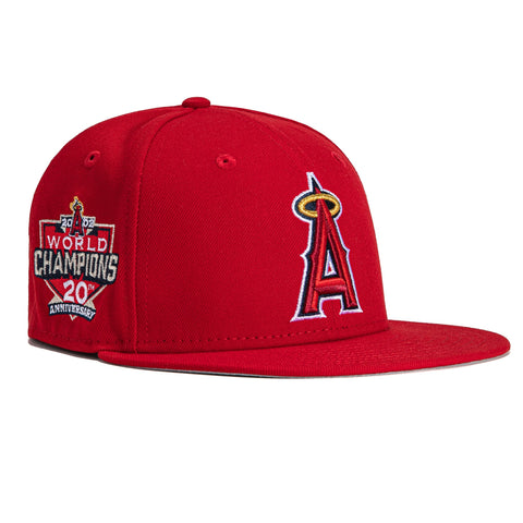 New Era 59Fifty Los Angeles Angels 20th Anniversary Champions Patch Hat - Red