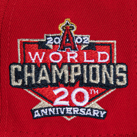 New Era 59Fifty Los Angeles Angels 20th Anniversary Champions Patch Hat - Red