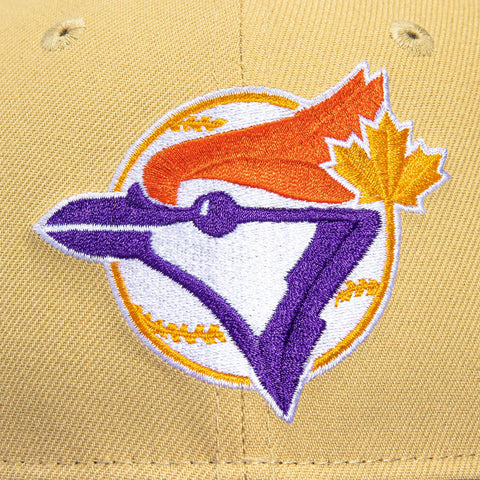 New Era 59Fifty Toronto Blue Jays 1992 World Series Patch Hat - Tan, Purple, Orange