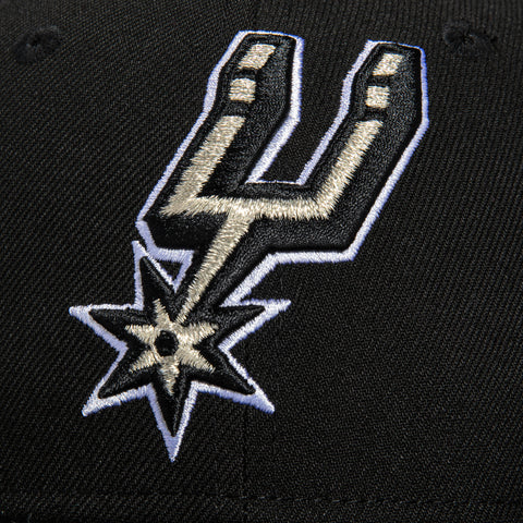 New Era 59Fifty San Antonio Spurs 50th Anniversary Patch Hat - Black, Teal