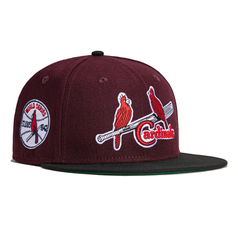 New Era 59FIFTY St Louis Cardinals 1942 World Series Patch Hat - Maroon, Black Maroon/Black / 7