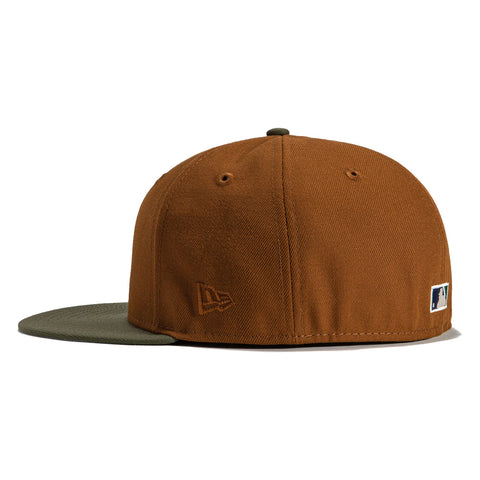New Era 59Fifty Earthtone Seattle Mariners 25th Anniversary Patch Logo Hat - Khaki, Olive