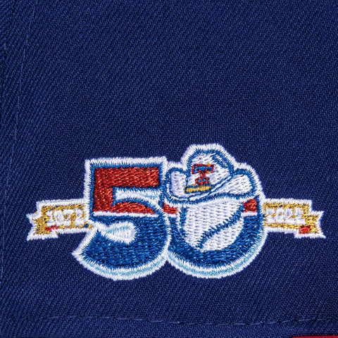 New Era 59Fifty Texas Rangers 50th Anniversary Patch Hat - Royal, Red