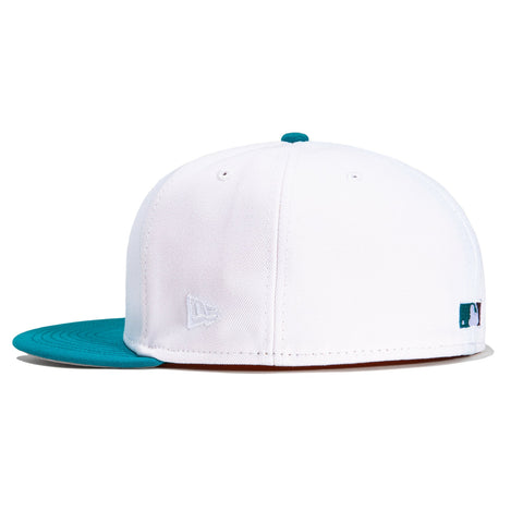 New Era 59Fifty Big Stripes Baltimore Orioles 25th Anniversary Patch Hat - White, Teal
