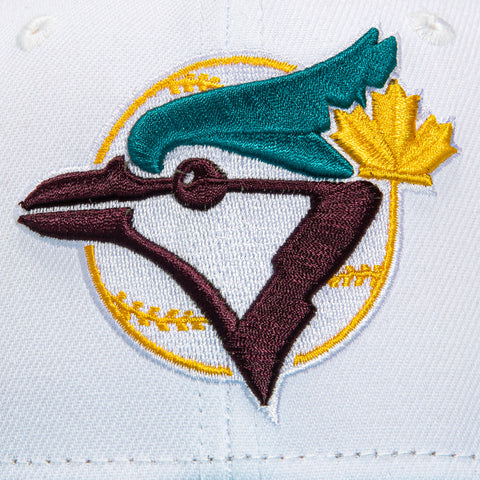 New Era 59Fifty Big Stripes Toronto Blue Jays 10th Anniversary Patch Hat - White, Teal