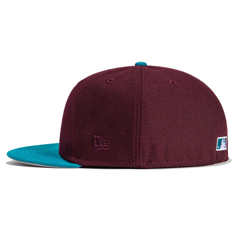 New Era 59Fifty Big Stripes San Francisco Giants 50th Anniversary Patch Hat - Maroon, Teal