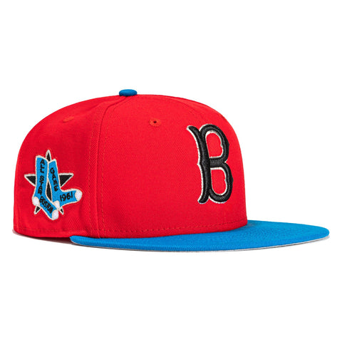 New Era 59Fifty Building Blocks Boston Red Sox 1961 All Star Game Patch Hat - Red, Neon blue
