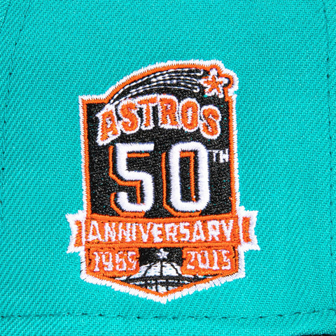 New Era 59Fifty Building Blocks Houston Astros 50th Anniversary Patch Hat - Mint, Black