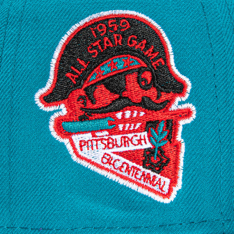 New Era 59Fifty Building Blocks Pittsburgh Pirates 1959 All Star Game Patch Hat - Teal