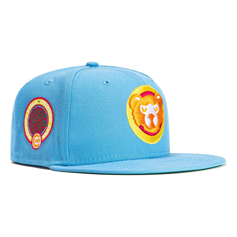 New Era 59Fifty Building Blocks Chicago Cubs Wrigley Field Patch Hat - Light Blue, Kelly