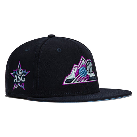 New Era 59Fifty Silk Icys Colorado Rockies 2021 All Star Game Patch Mountain Hat - Navy