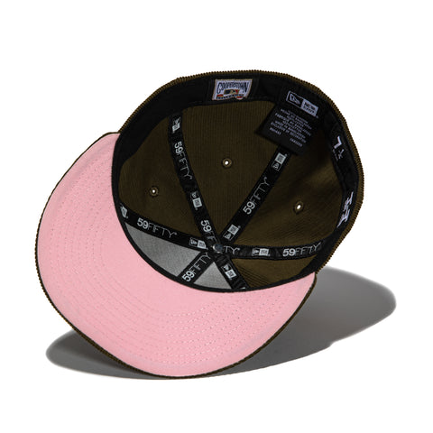 New Era 59Fifty Martini Corduroy Baltimore Orioles 50th Anniversary Patch Hat - Olive