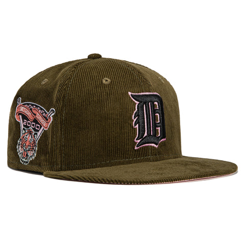 New Era 59Fifty Martini Corduroy Detroit Tigers 2000 Inaugural Patch Hat - Olive