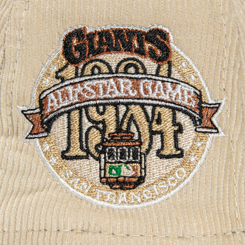 New Era 59Fifty Champagne Corduroy San Francisco Giants 1984 All Star Game Patch Hat - Tan