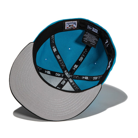 New Era 59Fifty Fitted Female Aux Pack New York Mets 2013 All Star Game Patch Hat - Neon Blue, Black