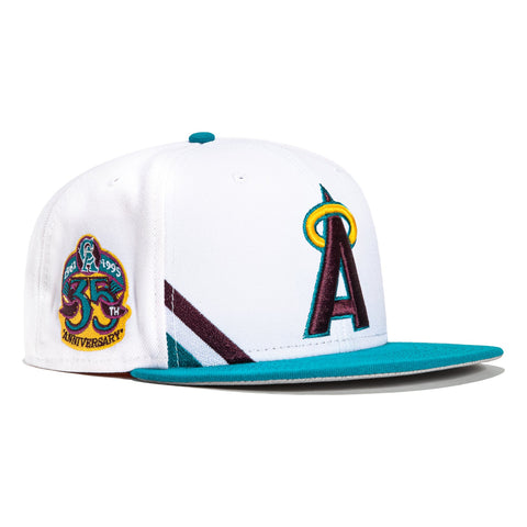 NEW ERA EXCLUSIVE 59FIFTY ICY BLUE/SILVER ANAHEIM ANGELS W/ 50TH