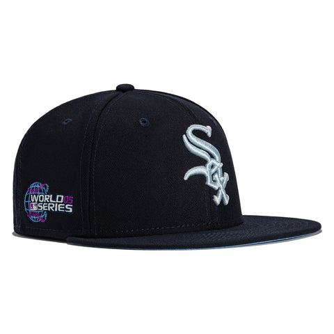 New Era 59Fifty Silk Icys Chicago White Sox 2005 World Series Patch Hat - Navy